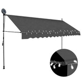 NNEVL Manual Retractable Awning with LED 400 cm Anthracite