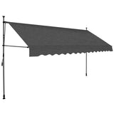 NNEVL Manual Retractable Awning with LED 400 cm Anthracite