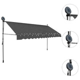 NNEVL Manual Retractable Awning with LED 400 cm Anthracite