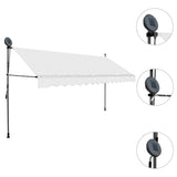 NNEVL Manual Retractable Awning with LED 400 cm Cream