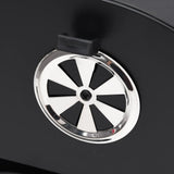 NNEVL Barrel Grill with 2 Cooking Grids Black 80x95x90 cm Steel