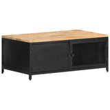 NNEVL Coffee Table 90x50x37 cm Solid Rough Mango Wood