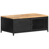 NNEVL Coffee Table 90x50x37 cm Solid Rough Mango Wood
