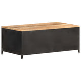 NNEVL Coffee Table 90x50x37 cm Solid Rough Mango Wood