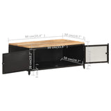 NNEVL Coffee Table 90x50x37 cm Solid Rough Mango Wood