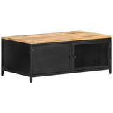 NNEVL Coffee Table 90x50x37 cm Solid Rough Mango Wood