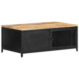 NNEVL Coffee Table 90x50x37 cm Solid Rough Mango Wood