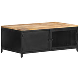 NNEVL Coffee Table 90x50x37 cm Solid Rough Mango Wood