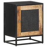 NNEVL Bedside Cabinet 40x30x50 cm Rough Mango Wood