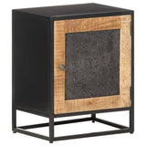 NNEVL Bedside Cabinet 40x30x50 cm Rough Mango Wood