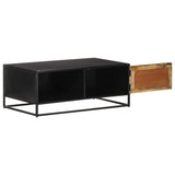NNEVL Coffee Table 90x50x35 cm Rough Mango Wood