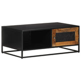 NNEVL Coffee Table 90x50x35 cm Rough Mango Wood