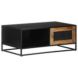 NNEVL Coffee Table 90x50x35 cm Rough Mango Wood