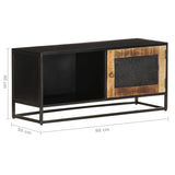 NNEVL TV Cabinet 90x30x40 cm Rough Mango Wood