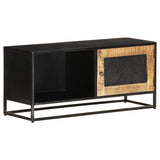 NNEVL TV Cabinet 90x30x40 cm Rough Mango Wood