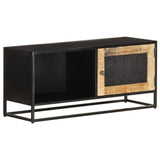 NNEVL TV Cabinet 90x30x40 cm Rough Mango Wood