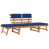 NNEVL Garden Bench with Cushions 2-in-1 190 cm Solid Acacia Wood