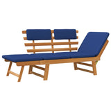 NNEVL Garden Bench with Cushions 2-in-1 190 cm Solid Acacia Wood