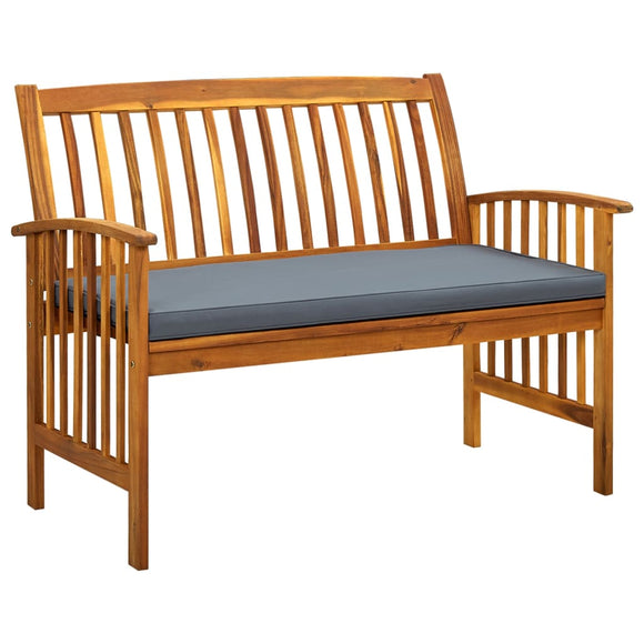 NNEVL Garden Bench with Cushion 119 cm Solid Acacia Wood