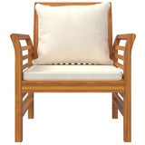 NNEVL Sofa Chairs with Cream White Cushions 2 pcs Solid Wood Acacia