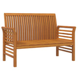 NNEVL Sofa Bench with Dark Grey Cushions Solid Wood Acacia