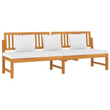 NNEVL Day Bed with Cream Cushion 200x60x75 cm Solid Wood Acacia
