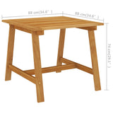 NNEVL Garden Dining Table 88x88x74 cm Solid Acacia Wood