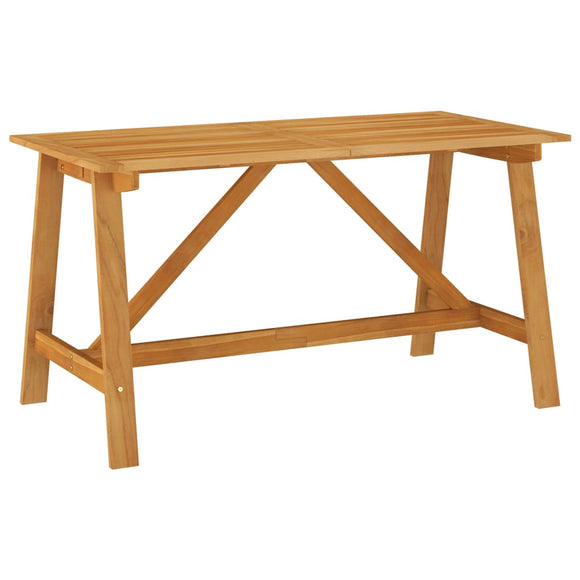 NNEVL Garden Dining Table 140x70x73.5 cm Solid Acacia Wood