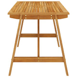 NNEVL Garden Dining Table 140x70x73.5 cm Solid Acacia Wood
