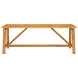 NNEVL Garden Dining Table 206x100x74 cm Solid Acacia Wood
