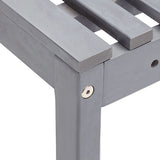 NNEVL Garden Corner Bench Grey 140 cm Solid Acacia Wood