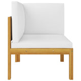 NNEVL Garden Corner Sofas 2 pcs with Cushions Solid Acacia Wood