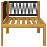 NNEVL Garden Corner Sofas 2 pcs with Cushions Solid Acacia Wood