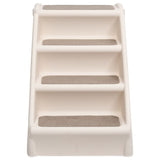 NNEVL Folding Dog Stairs Cream 62x40x49.5 cm