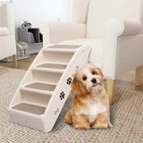 NNEVL Folding Dog Stairs Cream 62x40x49.5 cm