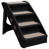 NNEVL Folding Dog Stairs Black 62x40x49.5 cm