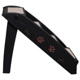 NNEVL Folding Dog Stairs Black 62x40x49.5 cm