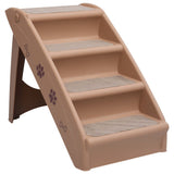 NNEVL Folding Dog Stairs Brown 62x40x49.5 cm
