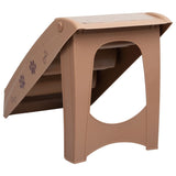 NNEVL Folding Dog Stairs Brown 62x40x49.5 cm