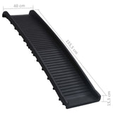 NNEVL Folding Dog Ramp Black 155.5x40x15.5 cm