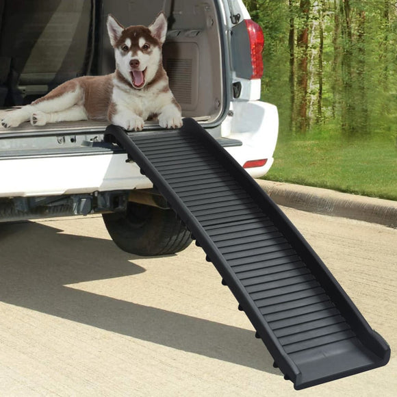 NNEVL Folding Dog Ramp Black 155.5x40x15.5 cm