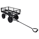 NNEVL Garden Hand Trolley Black 250 kg