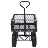 NNEVL Garden Hand Trolley Black 250 kg