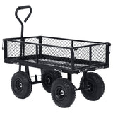 NNEVL Garden Hand Trolley Black 250 kg