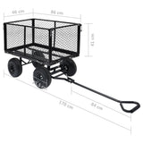 NNEVL Garden Hand Trolley Black 350 kg