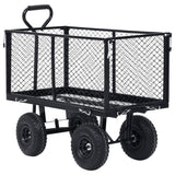 NNEVL Garden Hand Trolley Black 350 kg