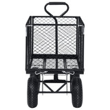 NNEVL Garden Hand Trolley Black 350 kg