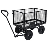 NNEVL Garden Hand Trolley Black 350 kg