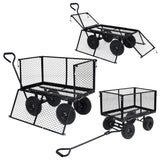 NNEVL Garden Hand Trolley Black 350 kg