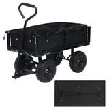 NNEVL Garden Cart Liner Black 86x46x22 cm Fabric